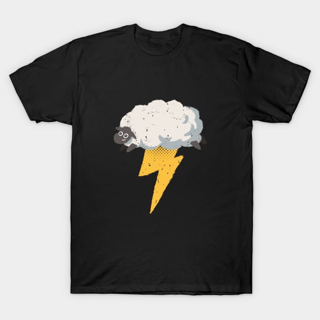 Lightning Bolt Sheep T-Shirt by popcornpunk